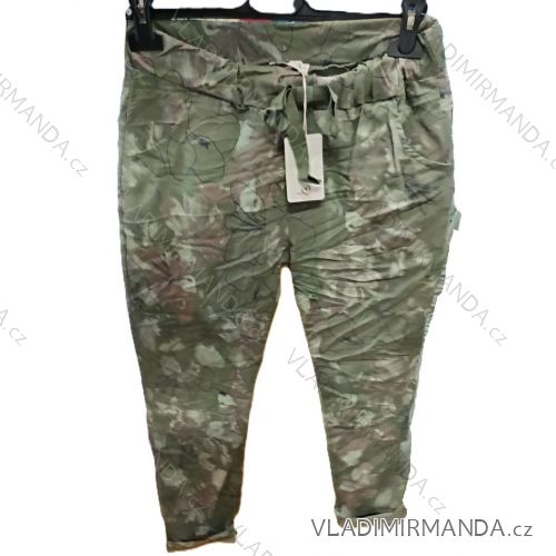 Nohavice strečové s opaskom dámske (S/M/L ONE SIZE) TALIANSKA MÓDA IMSM25107
