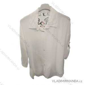 Košeľa klasik čipková dlhý rukáv dámska (S/M/L ONE SIZE) TALIANSKA MÓDA IMSM25112