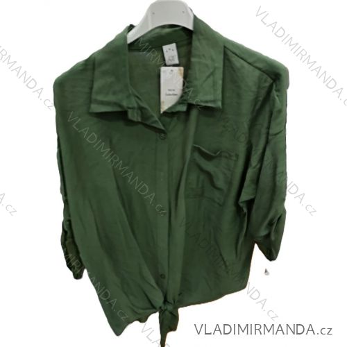 Košeľa klasik 3/4 dlhý rukáv dámska (S/M/L ONE SIZE) TALIANSKA MÓDA IMSM25118