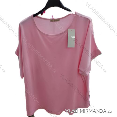 Tričko krátky rukáv dámske nadrozmer (42/44/46 ONE SIZE) TALIANSKA MÓDA IMSM25123