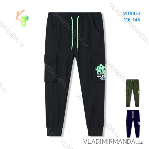 Tepláky dlhé detské až dorast chlapčenské (116-146) KUGO MT9833