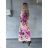 Šaty letné elegantný dlhý rukáv dámske (S/M ONE SIZE) TALIANSKA MÓDA IMD25LUCY