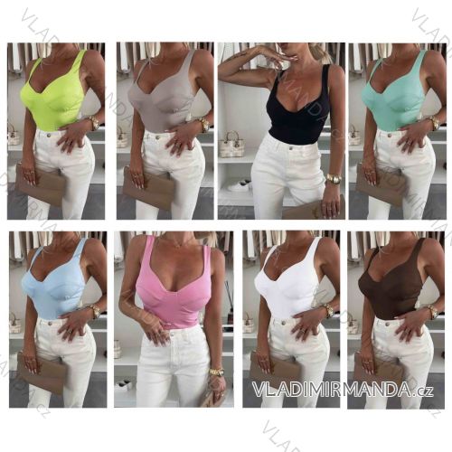 Body elegantné na ramienka dámske (S/M/L ONE SIZE) TALIANSKA MÓDA IMWB25203