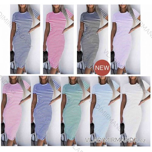 Šaty voľnočasové krátky rukáv dámske (S/M/L ONE SIZE) TALIANSKA MÓDA IMWB25211