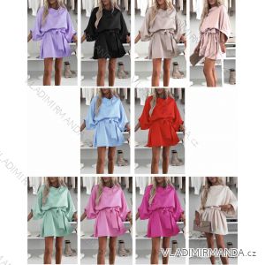 Šaty krátke elegantný letný krátky rukáv dámske (S/M/L ONE SIZE) TALIANSKA MÓDA IMWB25212