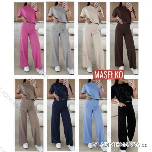 Súprava teplákové tričko krátky rukáv a tepláky dlhé dámske (S/M/L ONE SIZE) TALIANSKA MÓDA IMWB25213