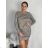 Šaty klasik teplé dlouhý rukáv dámské (S/M ONE SIZE) ITALSKÁ MÓDA IMD231079