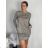 Šaty klasik teplé dlouhý rukáv dámské (S/M ONE SIZE) ITALSKÁ MÓDA IMD231079