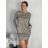 Šaty klasik teplé dlouhý rukáv dámské (S/M ONE SIZE) ITALSKÁ MÓDA IMD231079