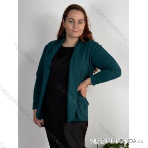 Sako elegantný dlhý rukáv dámske nadrozmer (48/50/52 ONE SIZE) TALIANSKA MÓDA IMD25513