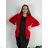 Sako elegantný dlhý rukáv dámske nadrozmer (48/50/52 ONE SIZE) TALIANSKA MÓDA IMD25513/DUR -   zelená smaragdová -   48/50