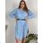 Šaty košeľové dlhý rukáv dámske nadrozměr (48/50 ONE SIZE) TALIANSKA MÓDA IMPBB24F2713