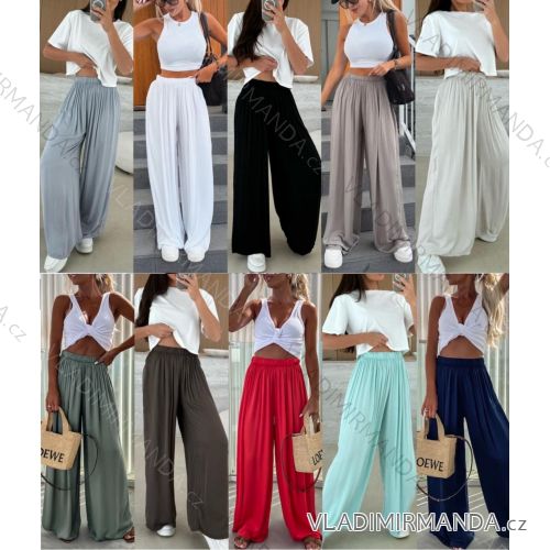 Nohavice dlhé letné dámske nadrozmer (S/M/L ONE SIZE) TALIANSKA MÓDA IMWGB25228