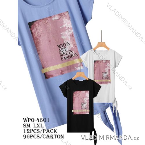 Tričko predĺžené krátky rukáv dámske (S/M - L/XL) GLO-STORY GLO25WPO-4601