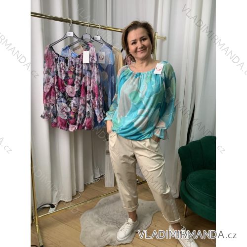 Tunika dlhý rukáv dámska nadrozmer (42/44/46 ONE SIZE) TALIANSKA MÓDA IMWEC25012