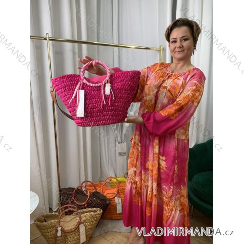 Šaty dlhé dlhý rukáv dámske nadrozmer (42/44/46 ONE SIZE) TALIANSKA MÓDA IMWEC25028