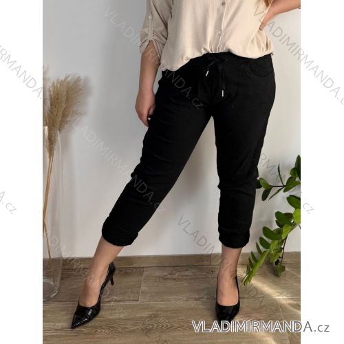 Nohavice strečové dámske nadrozmer (46/48/50 ONE SIZE) TALIANSKA MÓDA IM525BETTANY