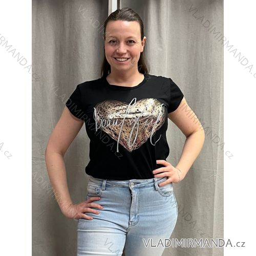 Tričko krátky rukáv dámske (S/M/L ONE SIZE) TALIANSKA MÓDA IMPLI2550873-3