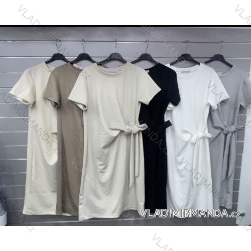 Šaty krátke krátky rukáv dámske (S/M/L ONE SIZE) TALIANSKA MÓDA IMWGB25269