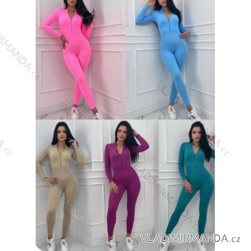 Overal riadkový zoštíhľujúci pás dlhý rukáv dámsky (XS/S/M ONE SIZE) TALIANSKA MÓDA IMWCA25333