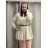 Šaty krátke mikinové dlhý rukáv dámske oversize (M/L/XL ONE SIZE) TALIANSKA MÓDA IMD25PEGY