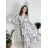 Šaty letné elegantný dlhý rukáv dámske (S/M ONE SIZE) TALIANSKA MÓDA IMD23114