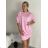 Šaty krátke oversize 3/4 dlhý rukáv dámske (M/L/XL ONE SIZE) TALIANSKA MÓDA IMD25009