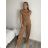 Súprava tunika krátky rukáv a nohavice dlhé dámska (S/M/L ONE SIZE) TALIANSKA MÓDA IMWCA25316/DUR S / M hnedá