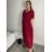 Šaty elegantné šifónové krátky rukáv dámske nadrozmer (46/48/50 ONE SIZE) TALIANSKA MóDA IM425035
