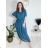 Šaty elegantné šifónové krátky rukáv dámske nadrozmer (46/48/50 ONE SIZE) TALIANSKA MóDA IM425035
