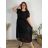Šaty elegantné šifónové krátky rukáv dámske nadrozmer (46/48/50 ONE SIZE) TALIANSKA MóDA IM425035