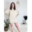 Šaty krátke oversize 3/4 dlhý rukáv dámske (M/L/XL ONE SIZE) TALIANSKA MÓDA IMD25009