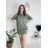 Šaty krátke oversize 3/4 dlhý rukáv dámske (M/L/XL ONE SIZE) TALIANSKA MÓDA IMD25009/DUR