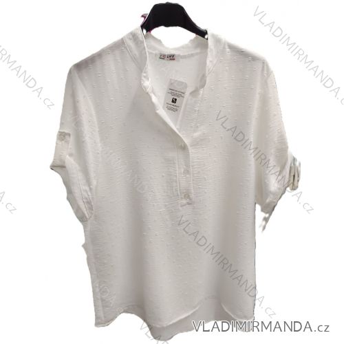 Košeľa klasik krátky rukáv dámska (S/M/L ONE SIZE) TALIANSKA MÓDA IM325014