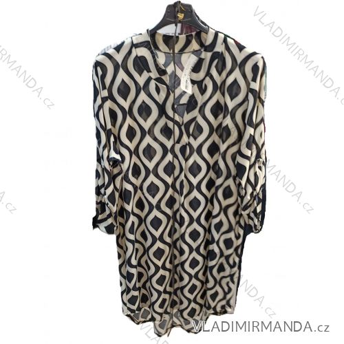 Košeľa predĺžená dlhý rukáv dámska (S/M/L ONE SIZE) TALIANSKA MÓDA IM325032