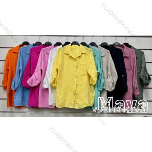 Košeľa oversize dlhý rukáv mušelín dámska (S/M/L ONE SIZE) TALIANSKA MÓDA IMWMY25411