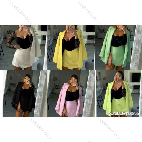 Súprava elegantné sako dlhý rukáv a sukňa dámska (XS/S/M ONE SIZE) TALIANSKA MÓDA IMWHP25426