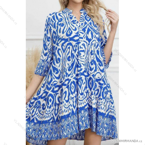 Šaty letné oversize dlhý rukáv dámske (S/M ONE SIZE) TALIANSKA MÓDA IMPEM2555632