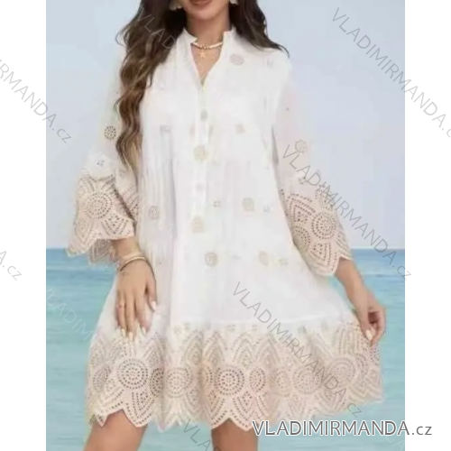 Šaty letné oversize 3/4 dlhý rukáv dámske (S/M ONE SIZE) TALIANSKA MÓDA IMPEM2525901