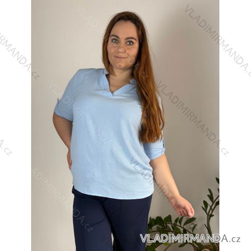Blúzka elegantná 3/4 dlhý rukáv dámska nadrozmer (44/46/48 ONE SIZE) TALIANSKA MÓDA IMC25ZUSANA