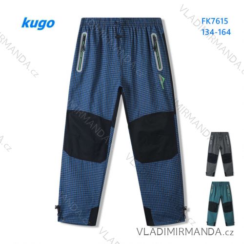 Nohavice dlhé outdoorové plátené dorast chlapčenské (134-164) KUGO FK7615