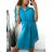Šaty košeľové sťahovacie 3/4 dlhý rukáv dámske (S/M/L ONE SIZE) TALIANSKA MÓDA IMC25166/DUR sv. růžová S/M/L