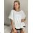 Tunika s príveskom krátky rukáv dámska nadrozmer (L/XL/2XL ONE SIZE) TALIANSKA MÓDA IMD23316