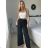Nohavice letné oversize dámske  (S/M ONE SIZE) TALIANSKA MODA IM424441/DU červená S / M