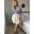 Croptop elegantný krátky rukáv dámsky (S/M ONE SIZE) TALIANSKA MÓDA IMPBB24B11253A/DUR -   biela -   S / M