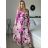 Šaty letné elegantný dlhý rukáv dámske (S/M ONE SIZE) TALIANSKA MÓDA IMD25LUCY