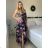 Šaty dlhé letné na ramienka dámske (S/M ONE SIZE) TALIANSKA MÓDA IMD23231A/DUR S/M čierna