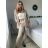 Súprava elegantné sako a nohavice dámske (S/M/L ONE SIZE) TALIANSKA MÓDA IMWCP24142/DUR -   svetlo modrá -   M / L