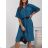 Šaty košeľové s opaskom krátky rukáv dámske (XS/S/M ONE SIZE) TALIANSKA MÓDA IMD25096