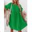 Šaty krátke letné mušelínové krátky rukáv dámske (XS/S/M ONE SIZE) TALIANSKA MÓDA IMD25100